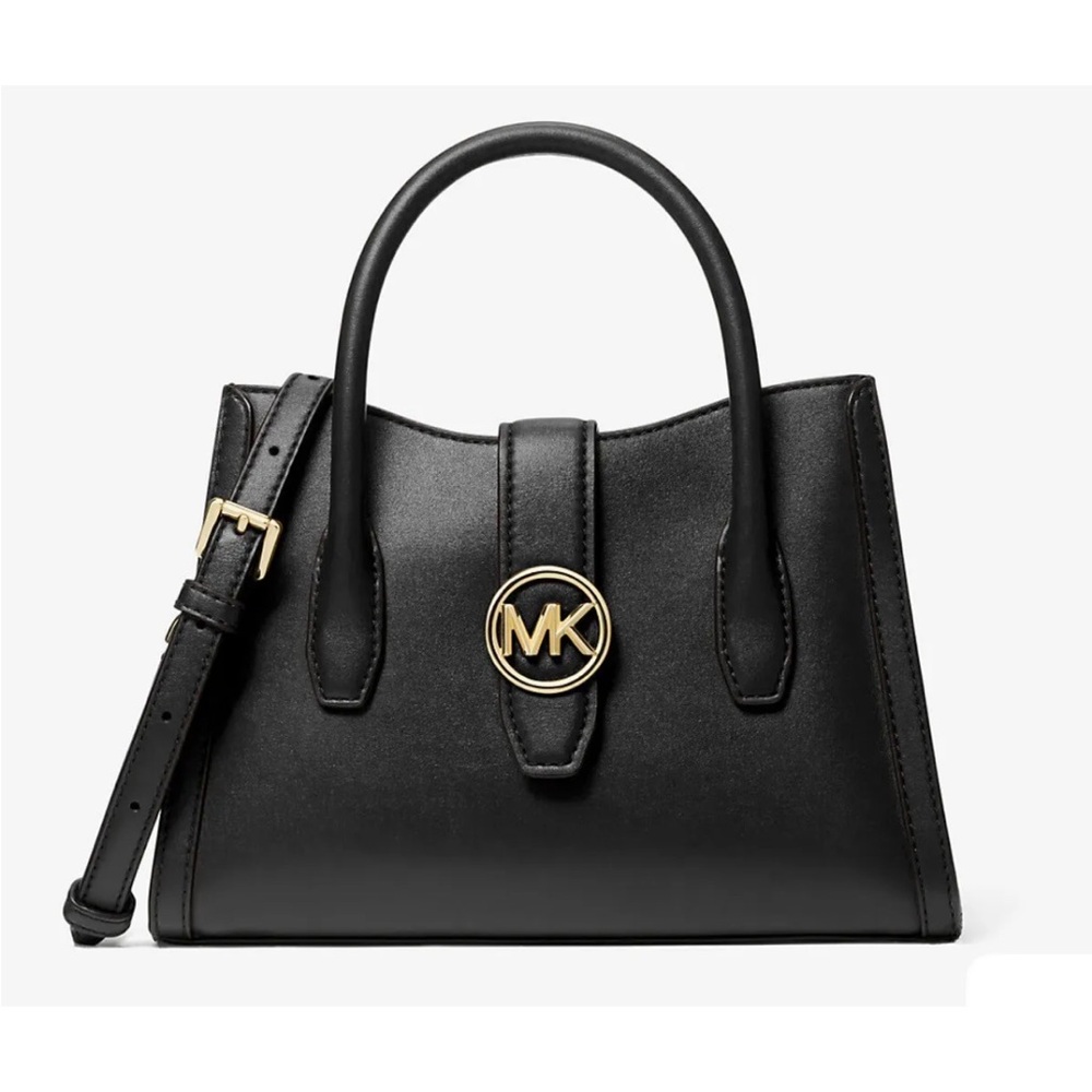 MICHAEL KORS Gabby Small Satchel BLACK 
NWTs fr MK store large gold MK hardware